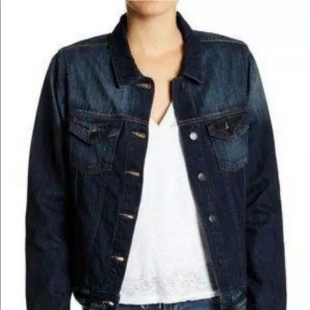 Miss Me Dark Denim Trucker Jean Jacket